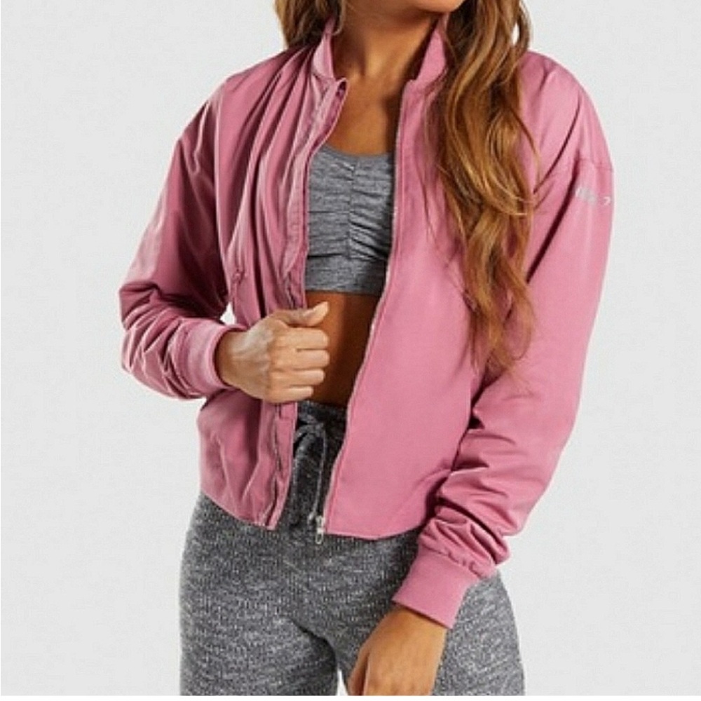 Gymshark bomber pink jacket coat